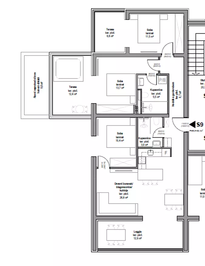3-bedroom Apartment In Vodice, Croatia (104,77 M²)