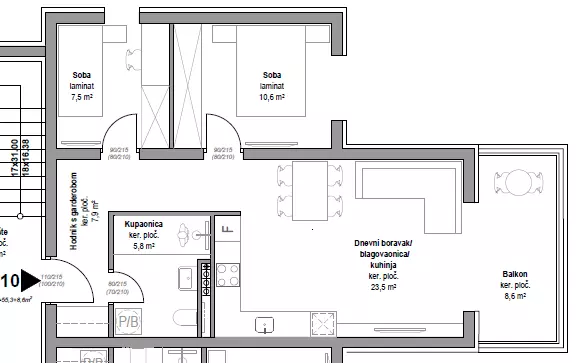 2-bedroom Apartment In Vodice, Croatia (62,1 M²)