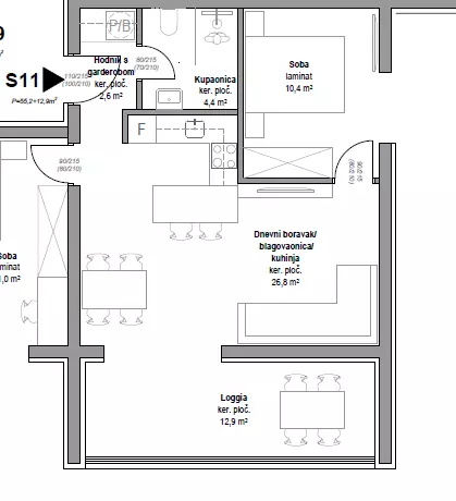 2-bedroom Apartment In Vodice, Croatia (67,37 M²)